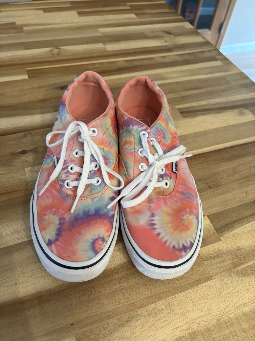 Vans Tie-Dye Low Top Sneakers - Coral, Yellow, Purple, Blue